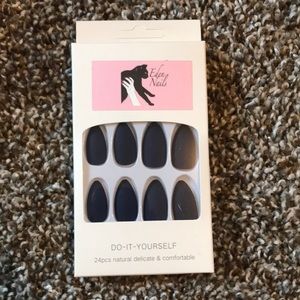 Eve in Eden Nails Press on Nails- Navy blue